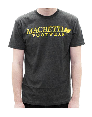 Macbeth Vintage Logo Heather Charcoal T-Shirt