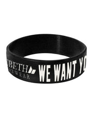 Macbeth We Want You Silicone Wrist Band