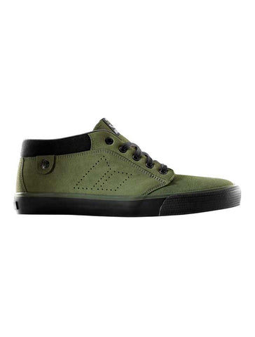 Hensley Military Green/Black Waxed Suede